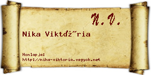 Nika Viktória névjegykártya